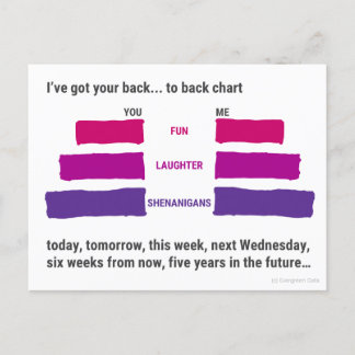 Tengo tu espalda... Tarjeta postal espalda con esp