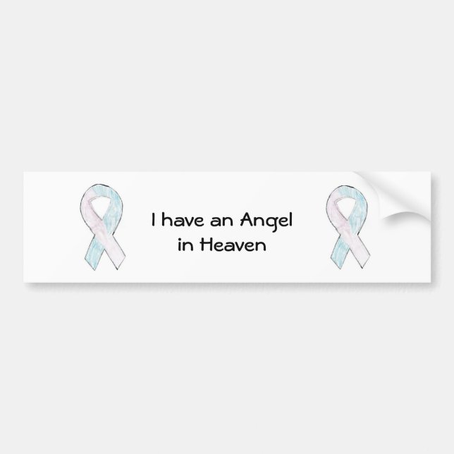 Tengo un ángel en pegatina para el parachoques del (Frente)