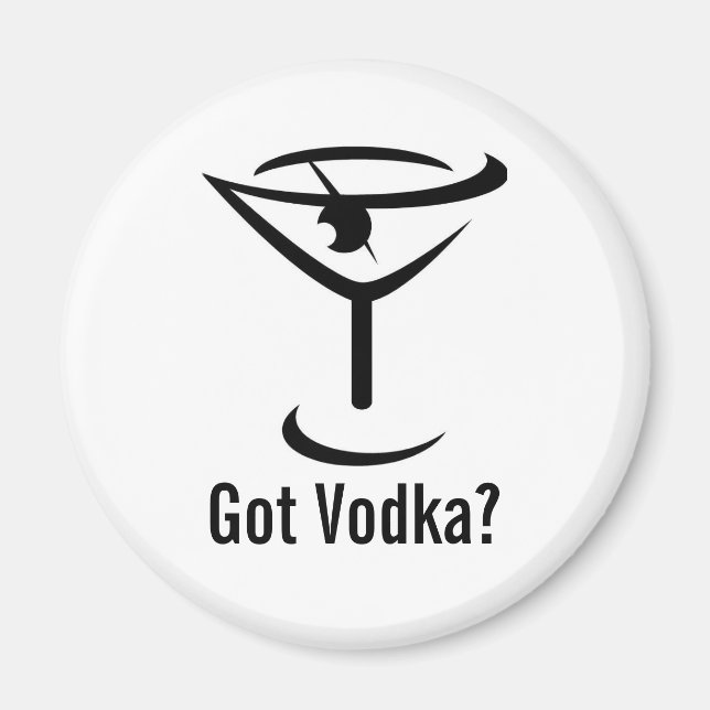 Tengo un imán redondo de vodka (Frente)