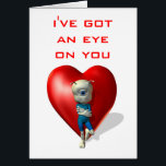 tengo un ojo en ti<br><div class="desc">pequeño y dulce ciclopelo con un gran ojo azul inclinado sobre un corazón rojo - esperando su mayor amor jamás</div>