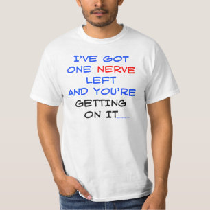 Tengo una camiseta nerviosa izquierda