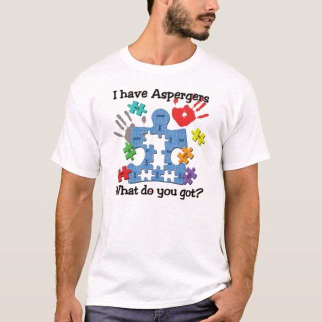 Tengo una camiseta única y divertida de Aspergers (Anverso)