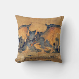 Tengu japonés con cuatro Cojines decorativos ojos