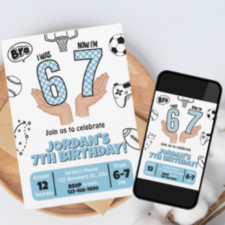 Tenía 6 Ahora tengo 7 Invitación, 67 Invitación de