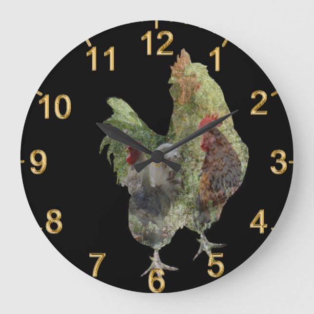 Tenía mi relleno de pollo, reloj de pared (Anverso)