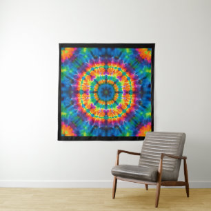 Teñido a mano, de colores vibrantes, tapiz
