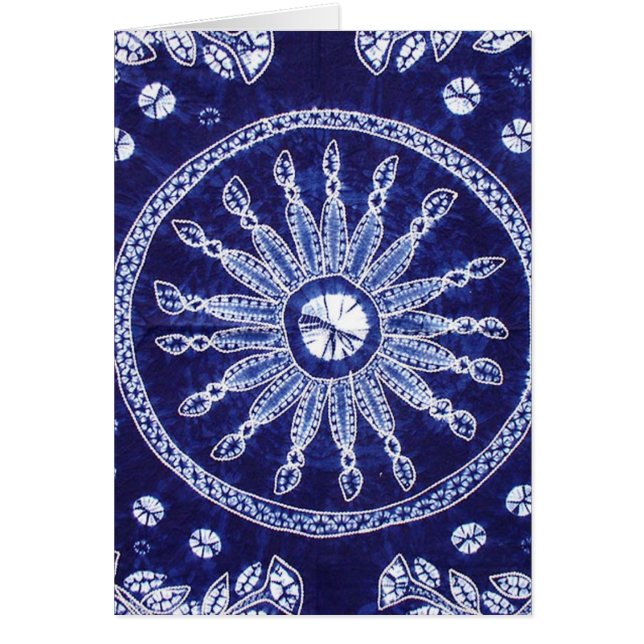 Teñido anudado #4 del añil de Miao (Frente)