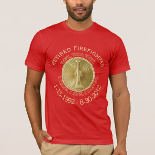 Teniente Personalizado de bomberos jubilado Camisa