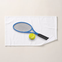 Tenis 3D raqueta y pelota azul