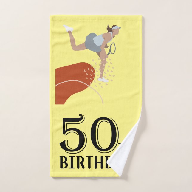 Tenis 50.º cumpleaños regalos graciosos para el ju (Toalla de mano)