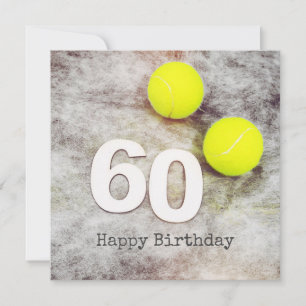 Tenis 60º cumpleaños con pelotas de tenis
