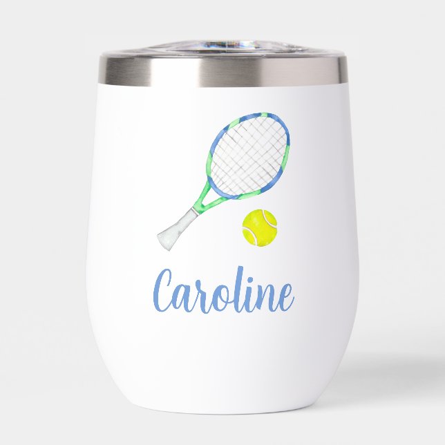 Tenis azul y verde acuarela personalizada (Frente)