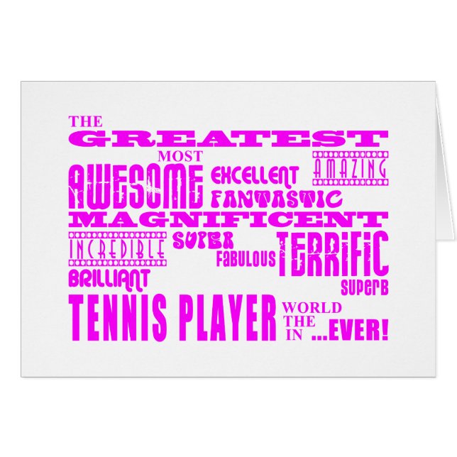 Tenis de los chicas: Jugador de tenis más grande (Anverso (Horizontal))