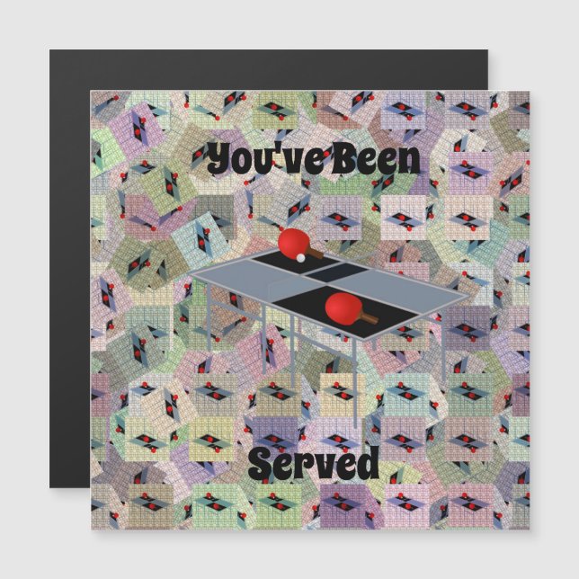 Tenis de Mesa Servido, Tarjeta Magnética (Anverso/Reverso)