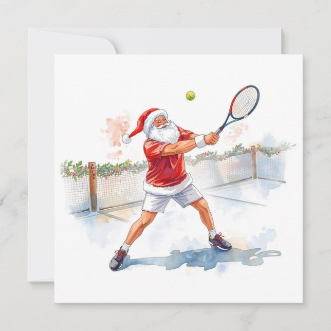 Tenis de Navidad con Papá Noel en la cancha  (Anverso)