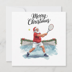 Tenis de Navidad con Santa en la cancha