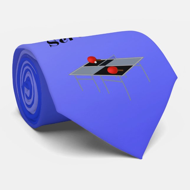 Tenis divertida de mesa azul, corbata de cuello (Enrollado)