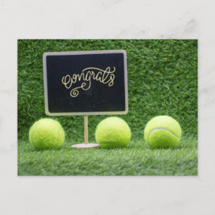 Tenis Felicitaciones para jugador  Tarjeta postal