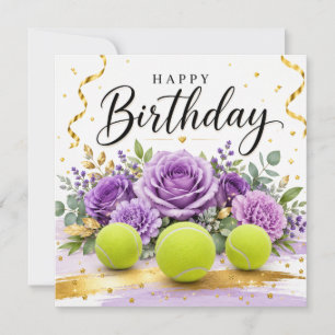 Tenis Feliz Cumpleaños con flores