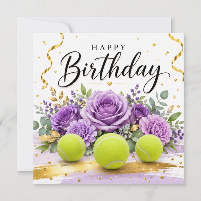 Tenis Feliz Cumpleaños con flores (Anverso)