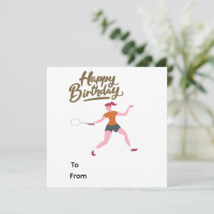 Tenis Feliz cumpleaños con una jugadora en la cort