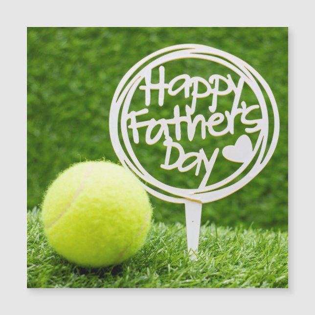 Tenis Feliz Día del Padre sobre hierba verde (Anverso)