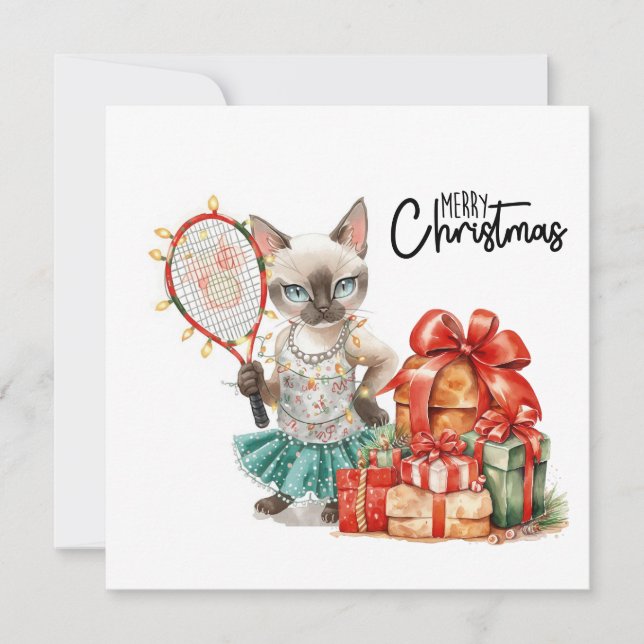 Tenis Feliz Navidad para los amantes del gato (Anverso)