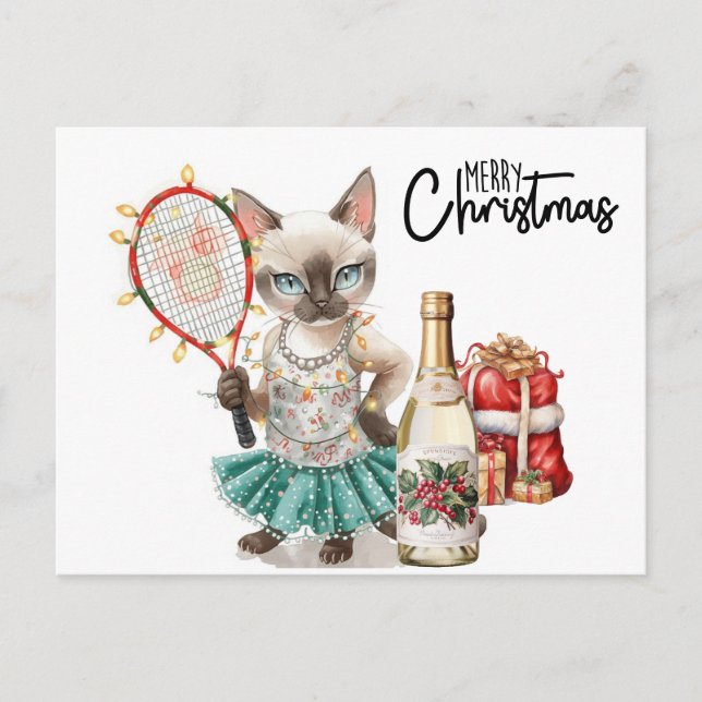 Tenis Feliz Navidad para los amantes del gato (Anverso)