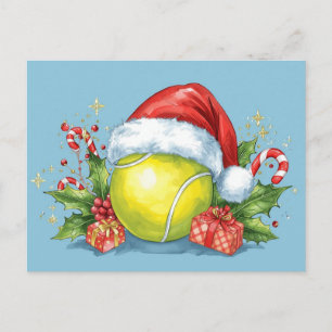 Tenis Feliz Navidad pelota de tenis en la cancha