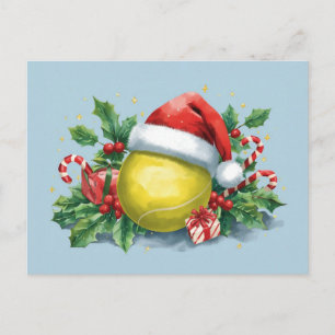 Tenis Feliz Navidad pelota de tenis en la cancha
