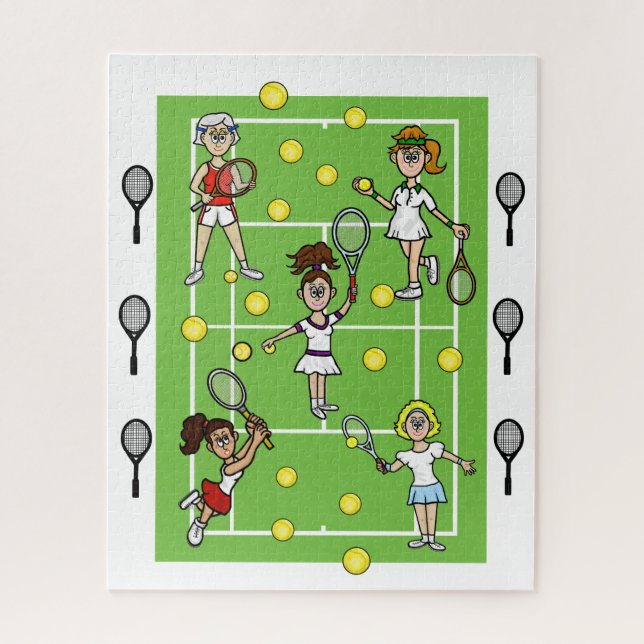 Tenis femenino Gals Puzzle Fun (Vertical)