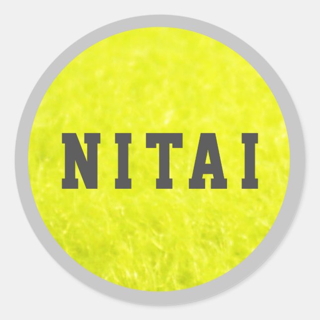 Tenis Fuzzies Pegatina o Sello para sobres (Anverso)