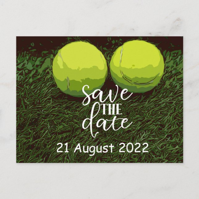 Tenis Guardar la fecha para la invitación de fiest (Anverso)