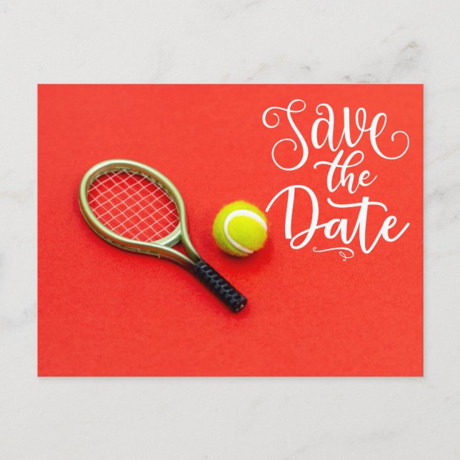Tenis Guardar la fecha para la invitación de fiest (Anverso)