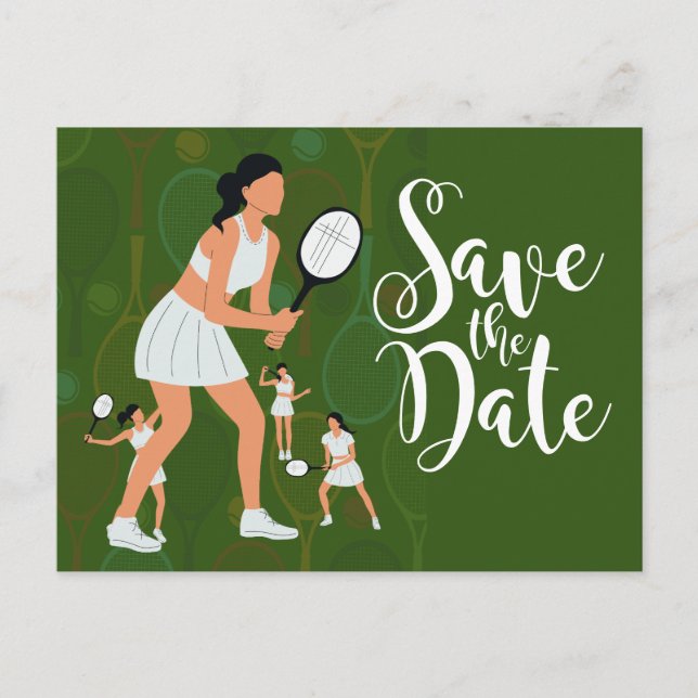 Tenis Guardar la tarjeta de invitación de fecha (Anverso)
