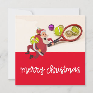 Tenis Navidad con Santa Claus Raqueta Roja
