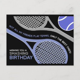 Tenis oscuro 🎾 postal de cumpleaños feliz