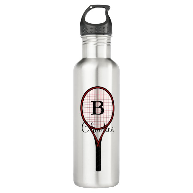Tenis Racket Design Viajes Botellas de agua (Anverso)