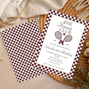 Tenis Retro Dinero Antiguo Tarjeta de Invitación d