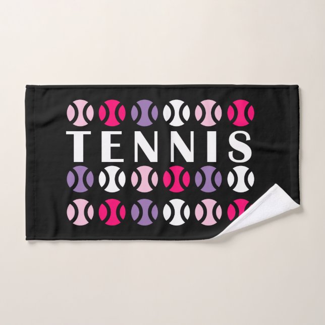 Tenis rosado y 💜 púrpura 🎾 (Toalla de mano)