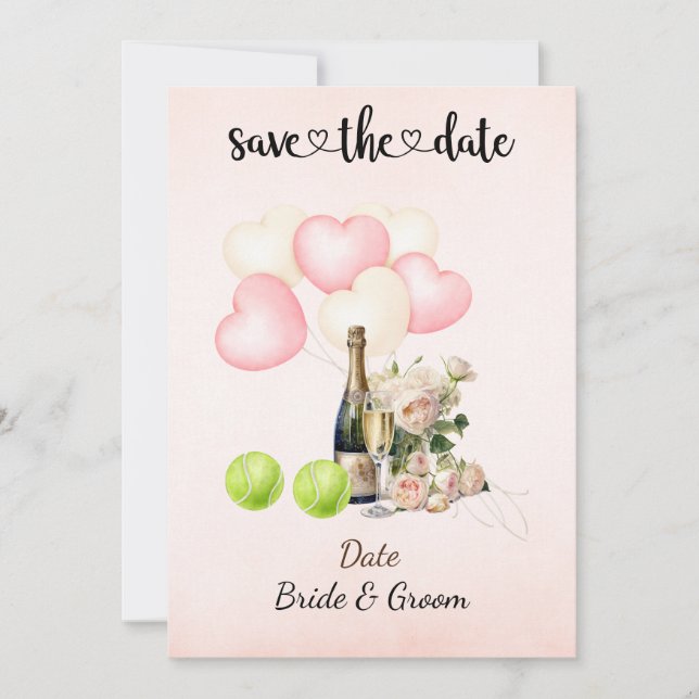 Tenis Salven la fecha Invitación a la fiesta de bo (Anverso)