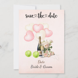 Tenis Salven la fecha Invitación a la fiesta de bo