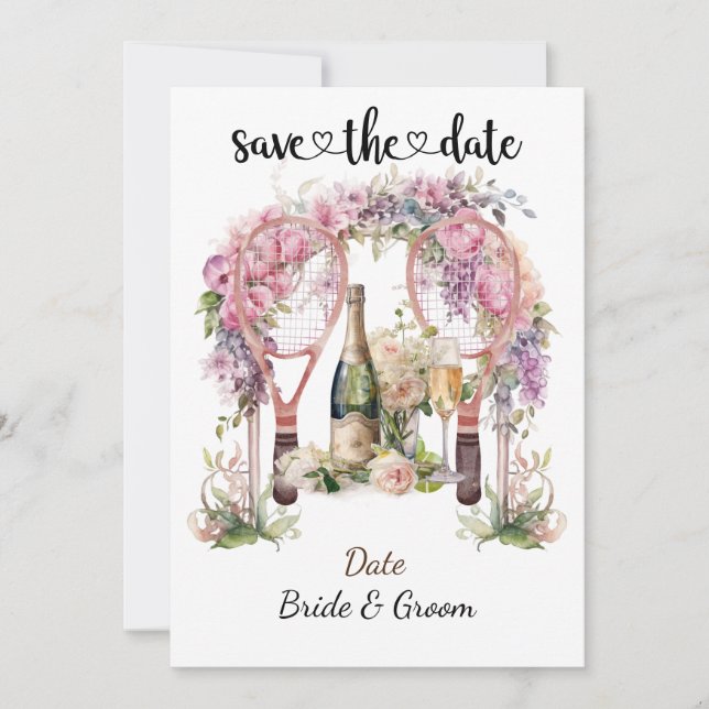 Tenis Salven la fecha Invitación a la fiesta de bo (Anverso)