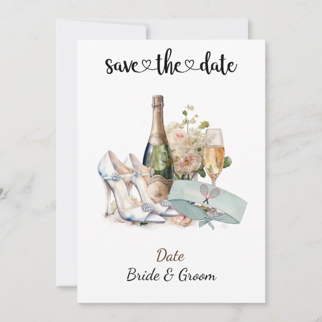 Tenis Salven la fecha Invitación a la fiesta de bo (Anverso)