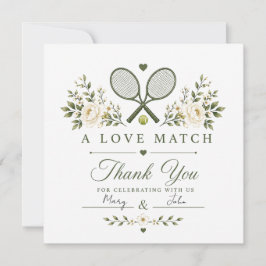 Tenis Tarjeta de agradecimiento de boda con pelot