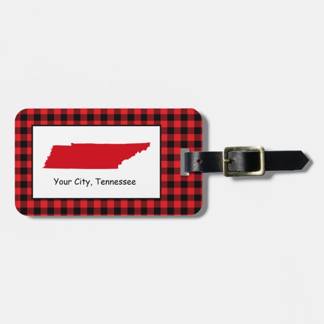 Tennessee Buffalo Plantado Etiqueta De Equipaje (Frente Horizontal)