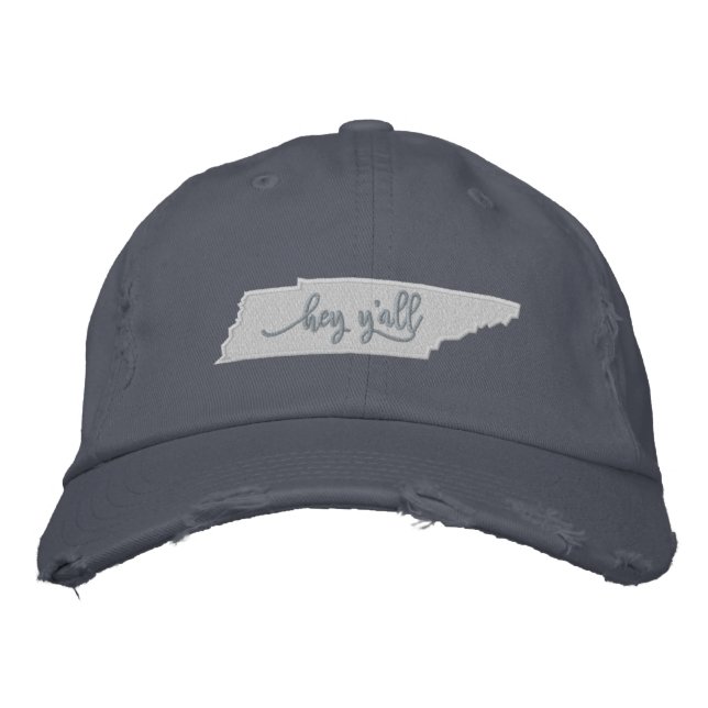 Tennessee Hey Y'all Gorra - Azul (Anverso)