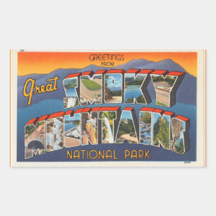 Tennessee, Hoja de 4 Smoky Mtn. Nat. Pegatinas Pk