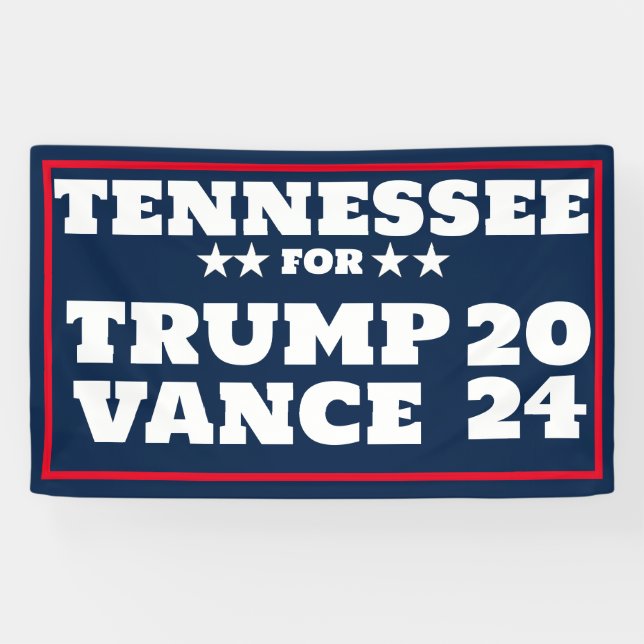 Tennessee para la pancarta de Trump Vance 2024 (Horizontal)