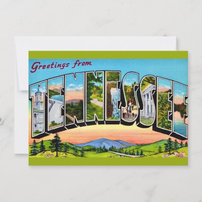 Tennessee Postcard Moving Invitación (Anverso)